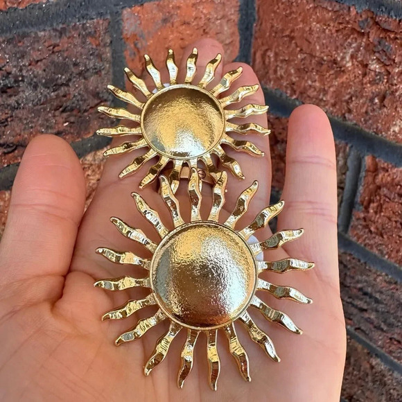 Zara Sun Gold Earrings - Picture 6 of 8